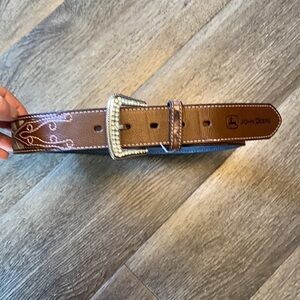New John Deere leather belt